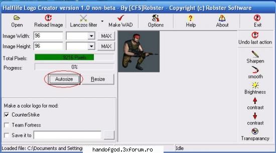Cum sa faci un Spray ... - format .wad - Pasul 2 : ---> click - Vrei spray la counter ? ---> Click