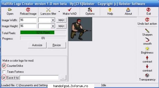pasul 3 : ----> click cum sa faci un spray ... - format .wad