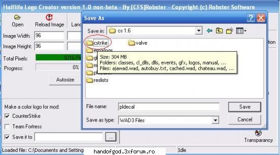 Cum sa faci un Spray ... - format .wad - Pasul 4 : ---> click - Vrei spray la counter ? ---> Click