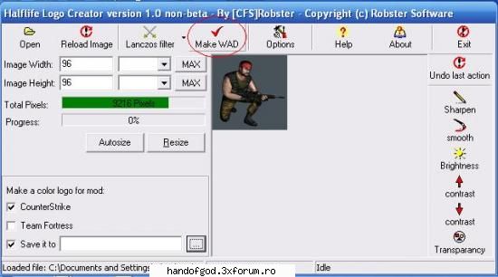 Cum sa faci un Spray ... - format .wad - Pasul 5 : ---> click - Vrei spray la counter ? ---> Click